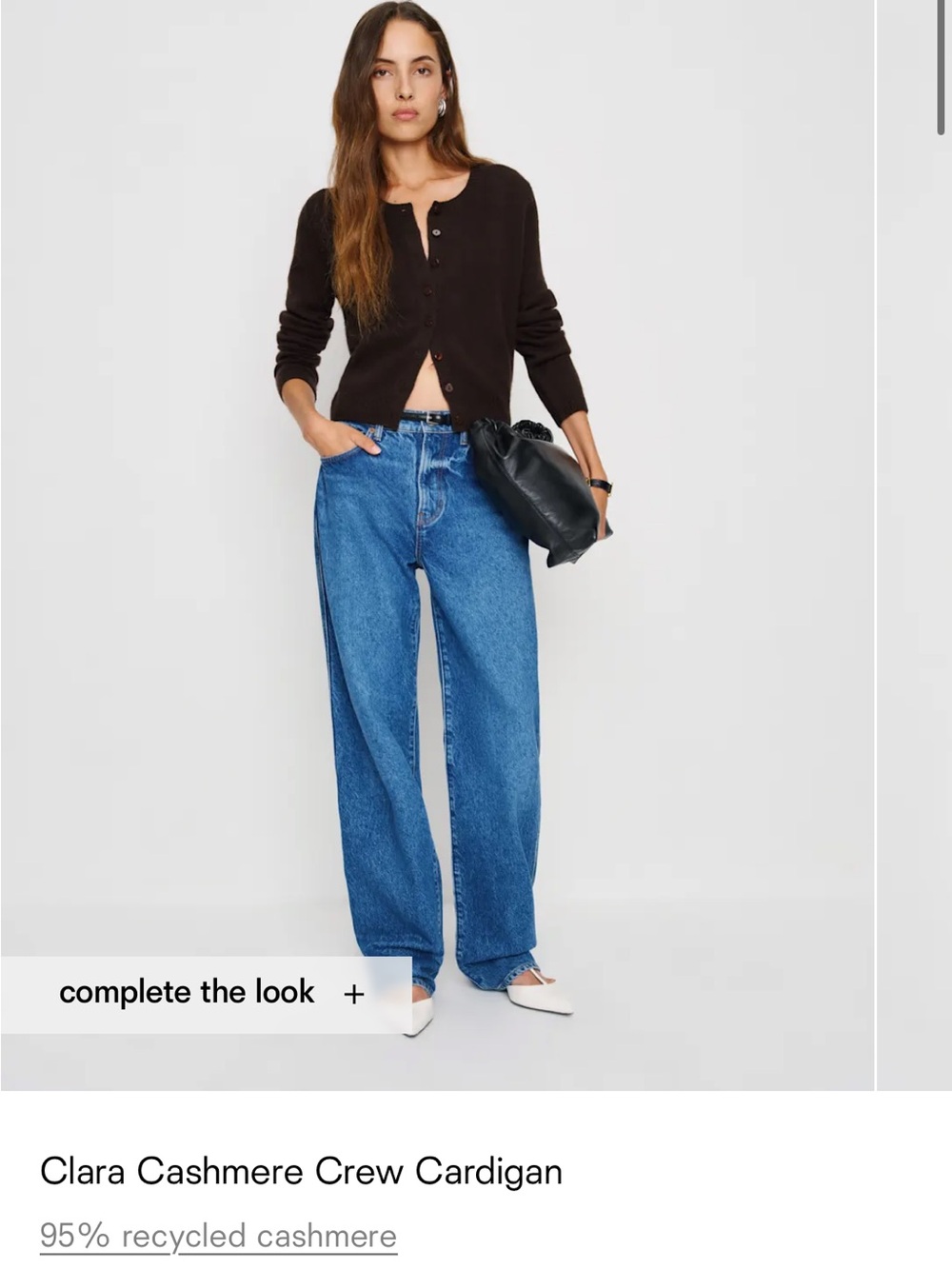 Reformation Clara Cashmere Button Up